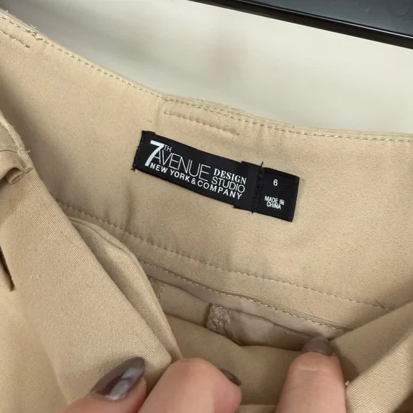 New York & Company Beige Straight Leg Pants - Picture 2 of 3